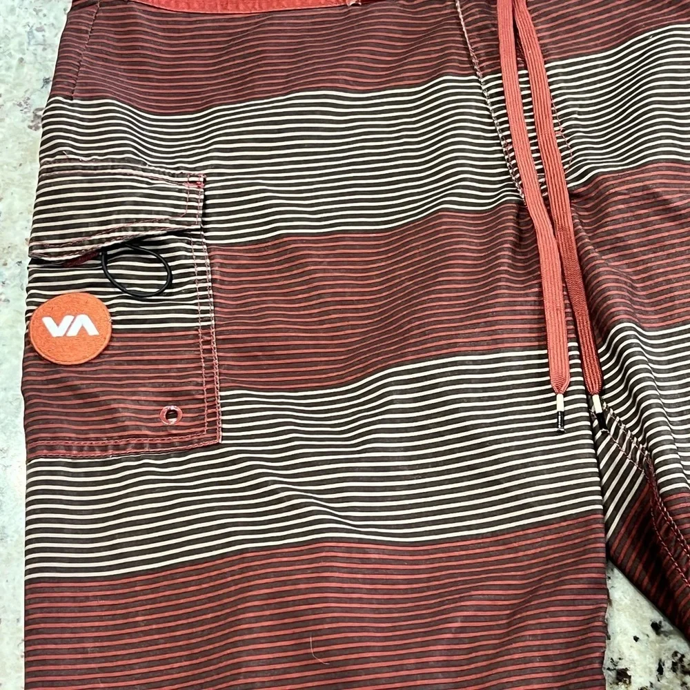 RVCA Men's Stripe Swim Shorts